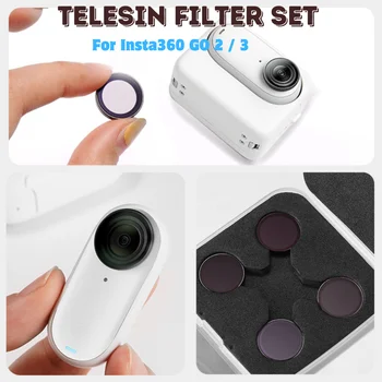 Комплект Фильтров Для объектива TELESIN Insta360 GO 3 CPL ND8 ND16 ND32 Combo HD Glass Для Аксессуара Insta360 GO 2 3