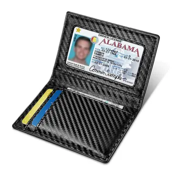 НОВЫЙ держатель для кредитных карт из углеродного волокна, блокирующий RFID, ins, чехол для карт, кошелек для водительских прав, Черные тонкие кошельки из Сельмы