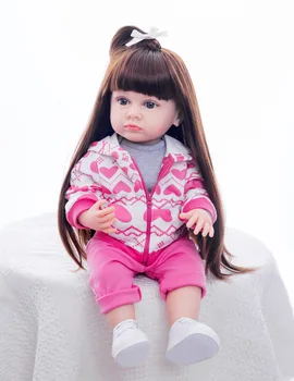 55 см Готовая Кукла Реборн, Полностью Силиконовая Виниловая Игрушка Для Новорожденных, Подарки Для Детей Boneca Renascida Brinquedo Bebe Para Crianças Menina