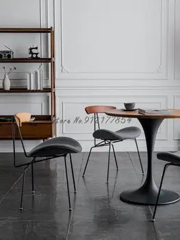 Дизайнерский стул для муравьев в стиле Лофт, Железный обеденный стул для дома со спинкой, Легкий Роскошный стол для переговоров в ретро-индустриальном стиле и стул