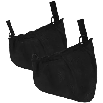 Боковая сумка для хранения коляски, 2 предмета, сетчатая сумка с регулируемым ремнем, портативные подвесные сумки для колясок.