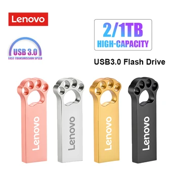 Lenovo USB Флэш-Накопитель 1 ТБ Мини-Накопитель Водонепроницаемый Металлический Memory Stick Устройства Хранения Данных 2 ТБ Высокоскоростной USB3.0 Для Компьютера Телефона