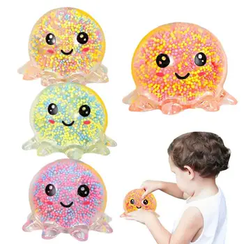 Новый светящийся шар для кальмаров, сжимающий игрушки-осьминоги, Антистрессовый пузырь, Шар-осьминог, игрушки для снятия стресса, подарок