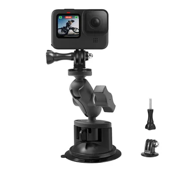 Держатель экшн-камеры для автомобильного телефона, присоска, регулируемая на 360 градусов, Стандартный адаптер 1/4 для экшн-смартфона GoPro 11 10 9 8 7 Insta360