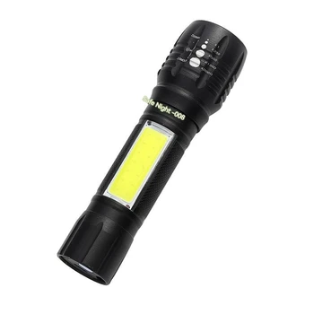 Мощный светодиодный фонарик 100000 Люмен, тактические фонари, перезаряжаемые USB 18650, Водонепроницаемый светодиодный фонарик для рыбалки, охоты с зумом