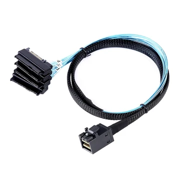 Разъемы Серверного кабеля Mini SAS HD 12G SFF8643 - 4 SAS 29-Контактный SFF8482 2-В-1 с 15-контактным Контроллером SATA Power Connector