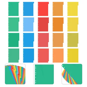 Разделители для папок Пластиковые Вставки страниц Индексы Вкладок Вставляемые цветные папки для файлов