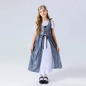 Children'S Cosplay Retro Tale Costume Halloween Costume Party Dress For  Kids Clothes Girls детская одежда Платья 2023 Vestidos