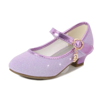 MODX Four Seasons/ детская обувь из искусственной кожи на высоком каблуке для девочек, детская танцевальная обувь принцессы Мэри Джейнс с блестками для студенческих танцев
