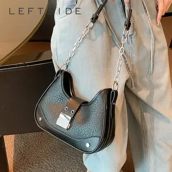 Женские сумки через плечо LEFTSIDE Y2k для подмышек Тенденции 2023 года, сумки для путешествий под мышками, Последняя модная сумка через плечо с цепочкой