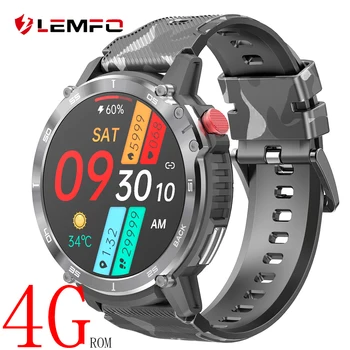 LEMFO ip68 водонепроницаемые умные часы для мужчин с поддержкой 4G ROM, подключающие наушники, C22 smartwatch, 7 дней автономной работы, 1,6 