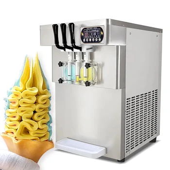 Коммерческая Машина для приготовления мягкого мороженого с тремя вкусами, мини-настольная и напольная мороженица по заводским ценам
