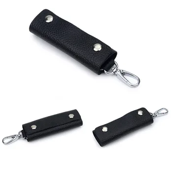 Мужской деловой кожаный чехол для ключей, поясная цепочка для ключей, бытовая сумка для ключей большой емкости, женская модная многофункциональная сумка для ключей от автомобильного замка