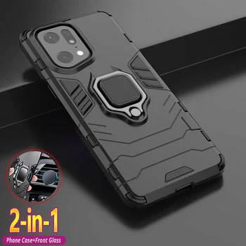 Чехол для телефона OPPO Find X5 Pro X3 X2 Lite X5 Держатель Бампера Противоударный Бронированный Чехол Coque для Realme GT Neo 2 GT2 2T 5G Fundas