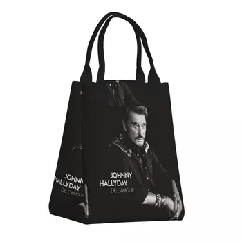 Johnny Hallyday Изолированная сумка для ланча Франция Mucisian Портативный термоохладитель Ланч-бокс Женский Детский контейнер для еды Сумки-тоут