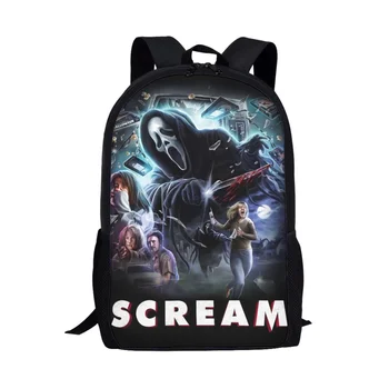 Рюкзак Scream для учащихся начальной средней школы, рюкзак с мультяшным принтом, детская сумка с индивидуальным дизайном большой емкости