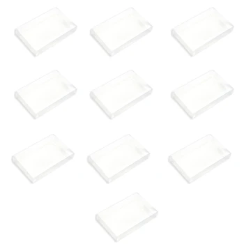 Прозрачный пластиковый защитный чехол из 10 частей, защитные пленки для игровых картриджей для SNES LX9A