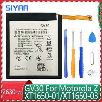 Оригинальный Аккумулятор SIYAA GV30 Для Motorola Moto Z XT1650-01 XT1650-03 XT1650-05 Аккумуляторы Для мобильных телефонов Емкостью 2630 мАч Batteria