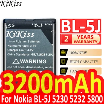 Для Nokia 5230 5233 5800 3020 XpressMusic N900 C3 Lumia 520 525 530 5900 Аккумулятор BL-5J BL5J BL 5J Аккумулятор мобильного телефона 3200 мАч