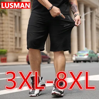 Мужские свободные шорты большого размера, брюки 3XL-8XL, летние мужские повседневные спортивные короткие штаны больших размеров, баскетбольные шорты Ropa Para Hombre