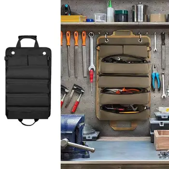 Сумка-органайзер для инструментов, Органайзер для спинки автомобильного сиденья, сумка для хранения в салоне автомобиля, Водонепроницаемая сумка для хранения в рулонах с ремешком