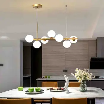 Современная гостиная хрустальный шар люстра спальня хрустальная лампа кухня островная люстра лампы потолочная хрустальная люстра