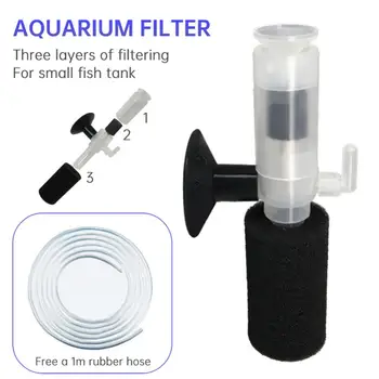 Практичный Аквариумный фильтр, Биохимические губчатые фильтры, Мини-многослойный фильтр для аквариума с мелкими рыбками, Губчатые фильтрующие насосы
