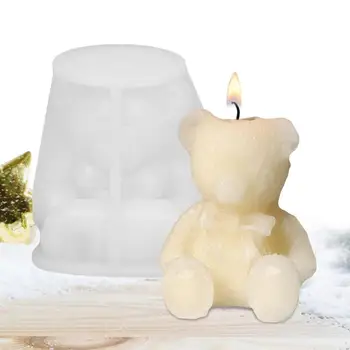 Формы из смолы медведя, 3D Ароматическая Силиконовая форма, Форма для свечей ручной работы, Коробка для хранения, Форма для гипсовых изделий, формы для мыла, Орнамент