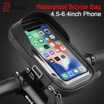 6,4-дюймовый Водонепроницаемый держатель для велосипедного телефона, подставка для руля мотоцикла, сумки, чехлы, Универсальный кронштейн для велосипеда, скутера, мобильного телефона.
