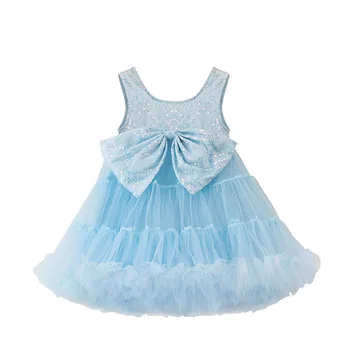 MODX Летняя одежда Платья для маленьких девочек Повседневные юбки на подтяжках Платья-пачки принцессы с милым бантом для вечеринок