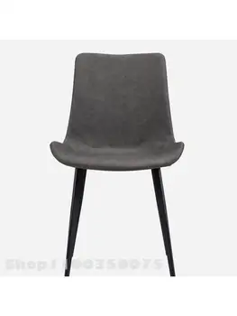Легкий Роскошный обеденный стул в скандинавском стиле, современный минималистичный стул с мягкой сумкой на спинке, Современный минималистичный стул для отдыха, Чистый Красный стул для дома