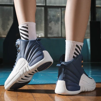 Баскетбольная обувь, мужская спортивная обувь для баскетбола, Дышащая амортизирующая Нескользящая спортивная обувь для тренировок в тренажерном зале, мужские кроссовки, кроссовки
