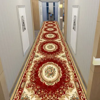 Ковер для прохода в европейском стиле, коврик для декора прихожей, роскошный коврик для коридора с длинной дорожкой, нескользящие коврики для прохода в дверной проем