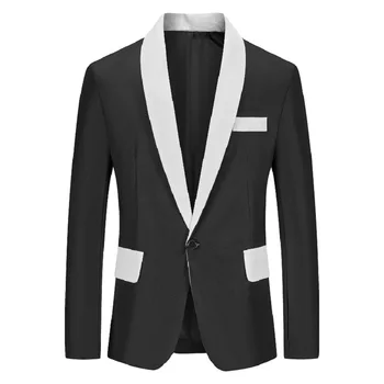Мужской пиджак HOO 2023 нового европейского размера, модный неглаженый костюм для отдыха, молодежный приталенный блейзер разных цветов