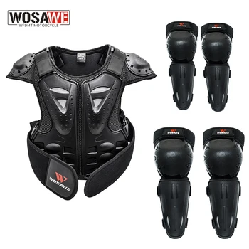 Детская броня WOSAWE, снаряжение для защиты позвоночника и груди, Мотоциклетная куртка для скейтбординга, снаряжение для мотокросса, детская броня Moto