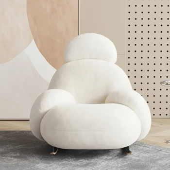 Роскошное белое кресло-качалка в гостиной диван для одного человека, кресло для отдыха, домашний балкон для взрослых, кресло для отдыха, онлайн знаменитость ленивый 、