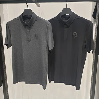 Летний модный тренд, корейская версия мужской футболки для гольфа с коротким рукавом, спорт на открытом воздухе, быстросохнущий досуг, тонкая майка для гольфа