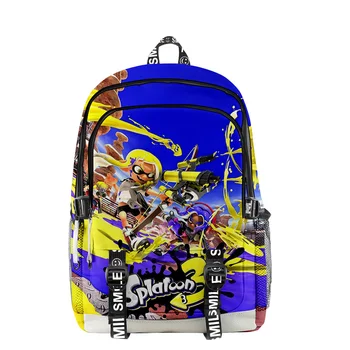 Новинка в Splatoon 3 на молнии, Оксфордская дорожная сумка для мальчиков и девочек, модная высококачественная сумка для книг, игровой рюкзак, школьная сумка, рюкзак для косплея