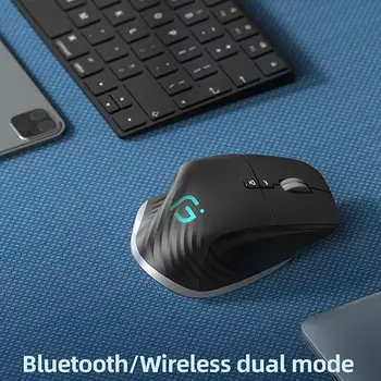 Беспроводная мышь Type C Перезаряжаемая Bluetooth Бесшумная Эргономичная Компьютерная с разрешением до 4000 точек на дюйм для планшета Macbook Портативного ПК Игрового Офиса