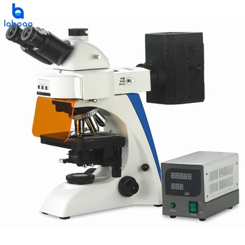 Профессиональный лабораторный флуоресцентный биологический микроскоп с камерой