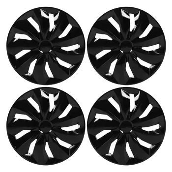 4шт Колпачки колесных дисков Стильные прочные черные прочные 15-дюймовые колпачки для замены Peugeot 208