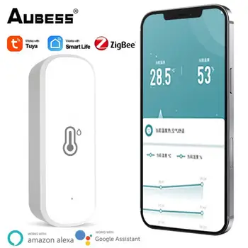 Aubess Tuya Zigbee WiFi Датчик температуры и влажности, приложение 