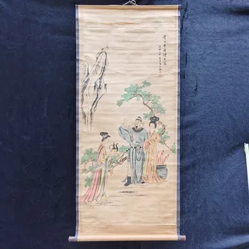 Нарисованная вручную картина Ли Бая, сражающегося за вино, кисти Чэнь Шаомэя, писателя, драматурга, каллиграфа и живописца