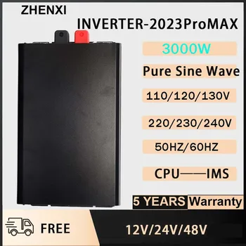 ZHENXI 3000 Вт от 12/24/48 В до 220 В/230 В/240 В Чистый синусоидальный солнечный инвертор постоянного тока в переменный Источник питания Инверторная батарея