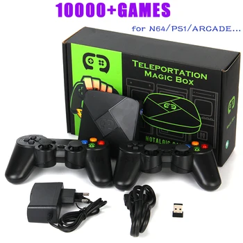 Игровая консоль I3 4K Teleportation Magic Box 32GB 10000 + Игр с Двойным Беспроводным Плеером 2.4 для 3Dgame PSP N64 Pandora Box Arcade