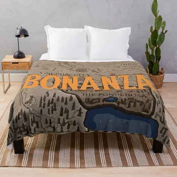 плакат с логотипом bonanza, плед, плед на диван, пляжное одеяло, диван-кровать