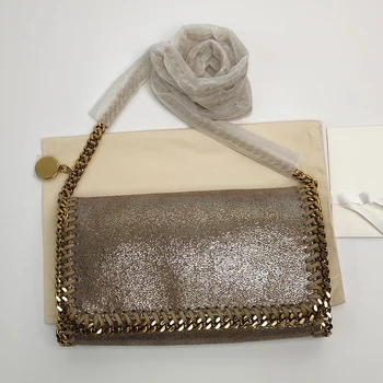 Дизайнерская ретро плетеная цепочка, экологичная сумка через плечо из микрофибры, женская новая сумка через плечо, роскошный многофункциональный клатч