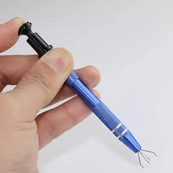 Электронный компонент IC Extractor Blue С четырьмя когтями, всасывающая ручка, ручной инструмент для сбора стружки, Инструменты для ремонта мобильных телефонов IC Suck