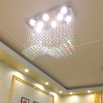 Современная хрустальная люстра K9 Led Decor Home Creative Wave в стиле капли воды Подвесной светильник для бара кафе лобби Хрустальный потолочный светильник