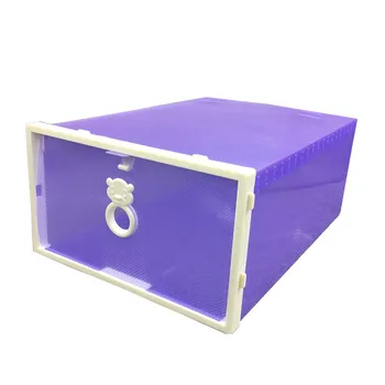 Jul809 Раздвижная дверь, пластиковая утолщенная прозрачная коробка для обуви, комбинированный ящик для хранения принадлежностей
